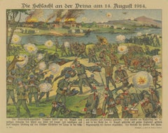 Bataille de la Drina, 14 août 1914 - Front austro-serbe, WWI Color Print