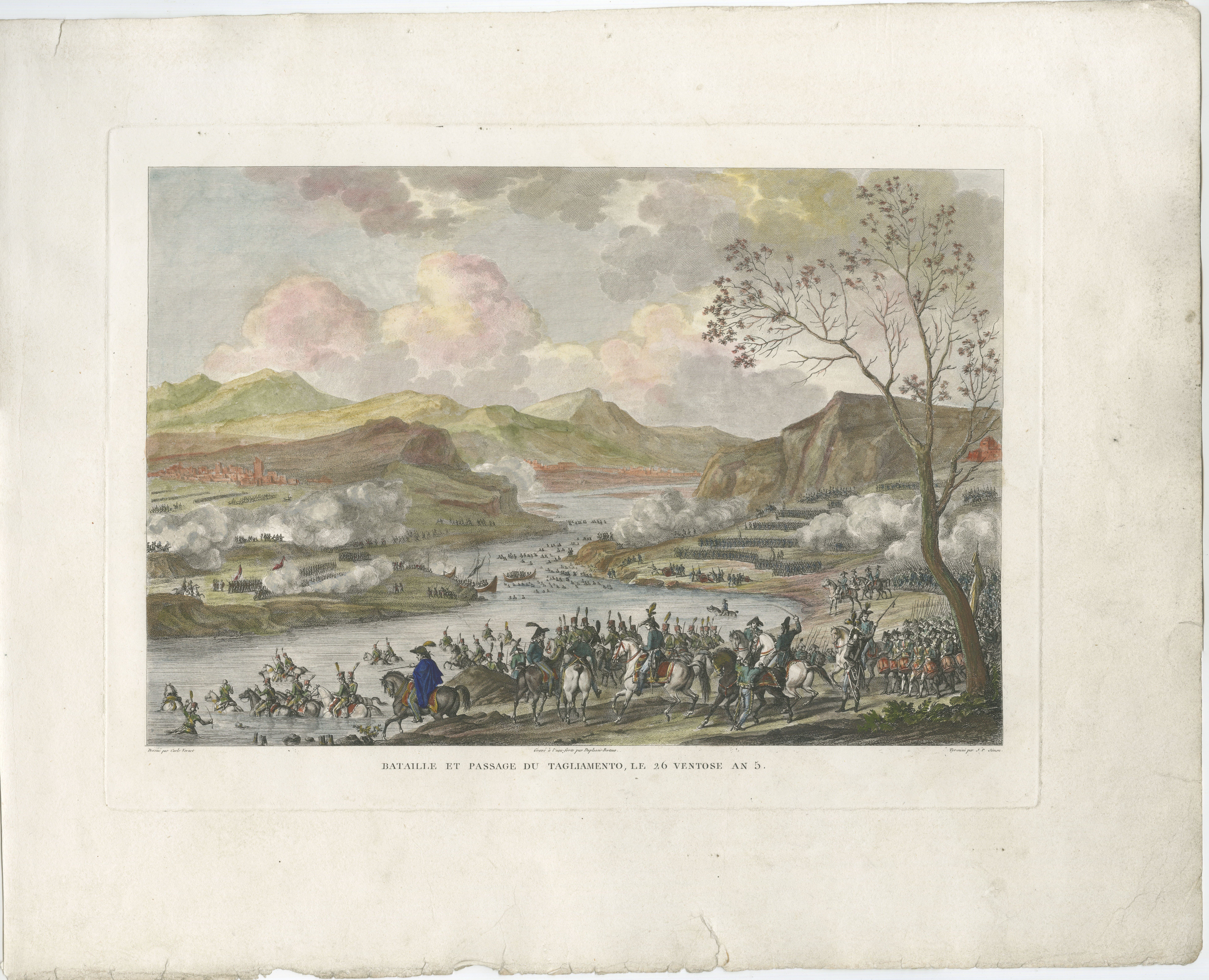 Battle of the Tagliamento 1797 – Napoleonic Wars River Crossing Scene, 1808