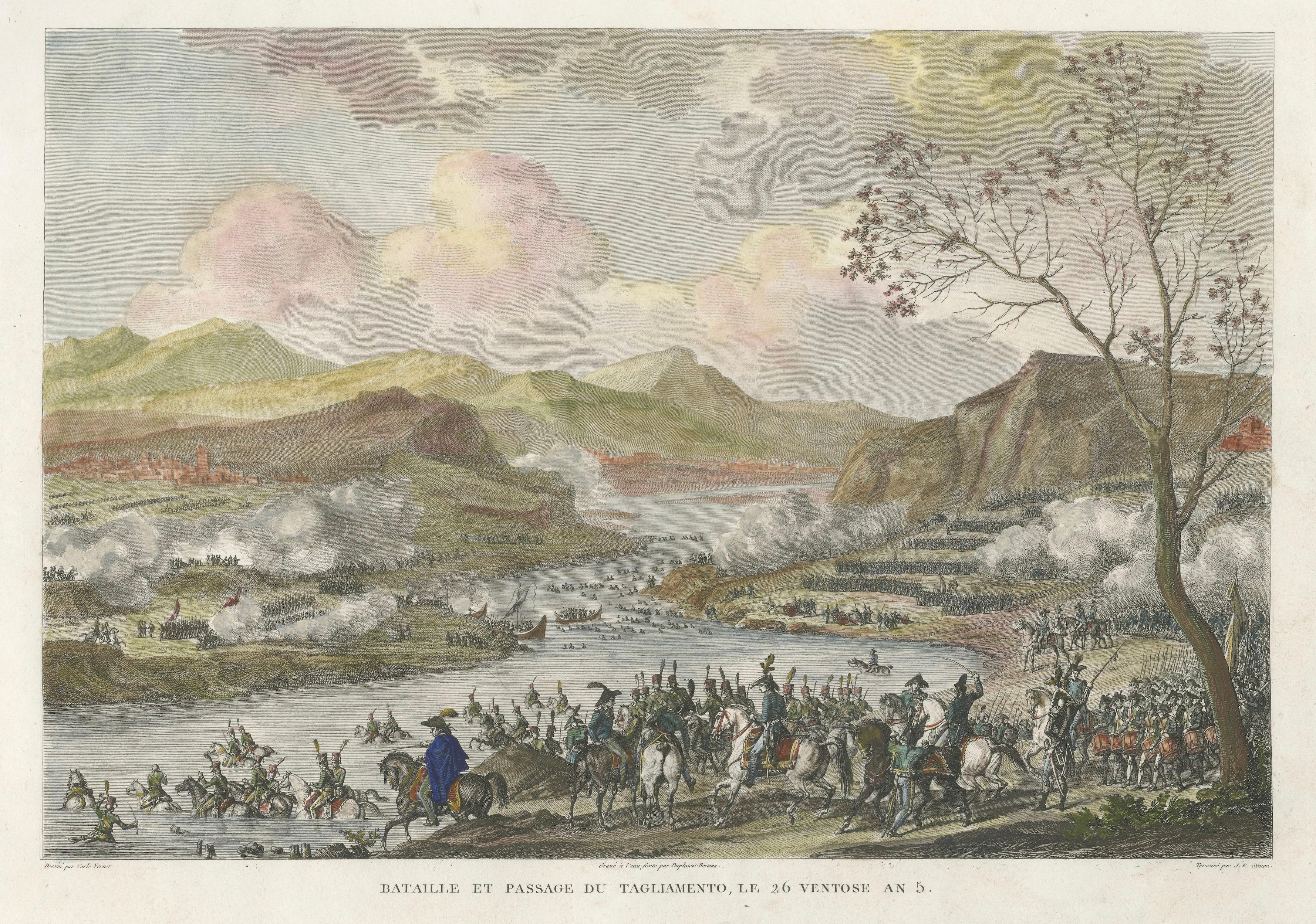 Battle of the Tagliamento 1797 – Napoleonic Wars River Crossing Scene, 1808