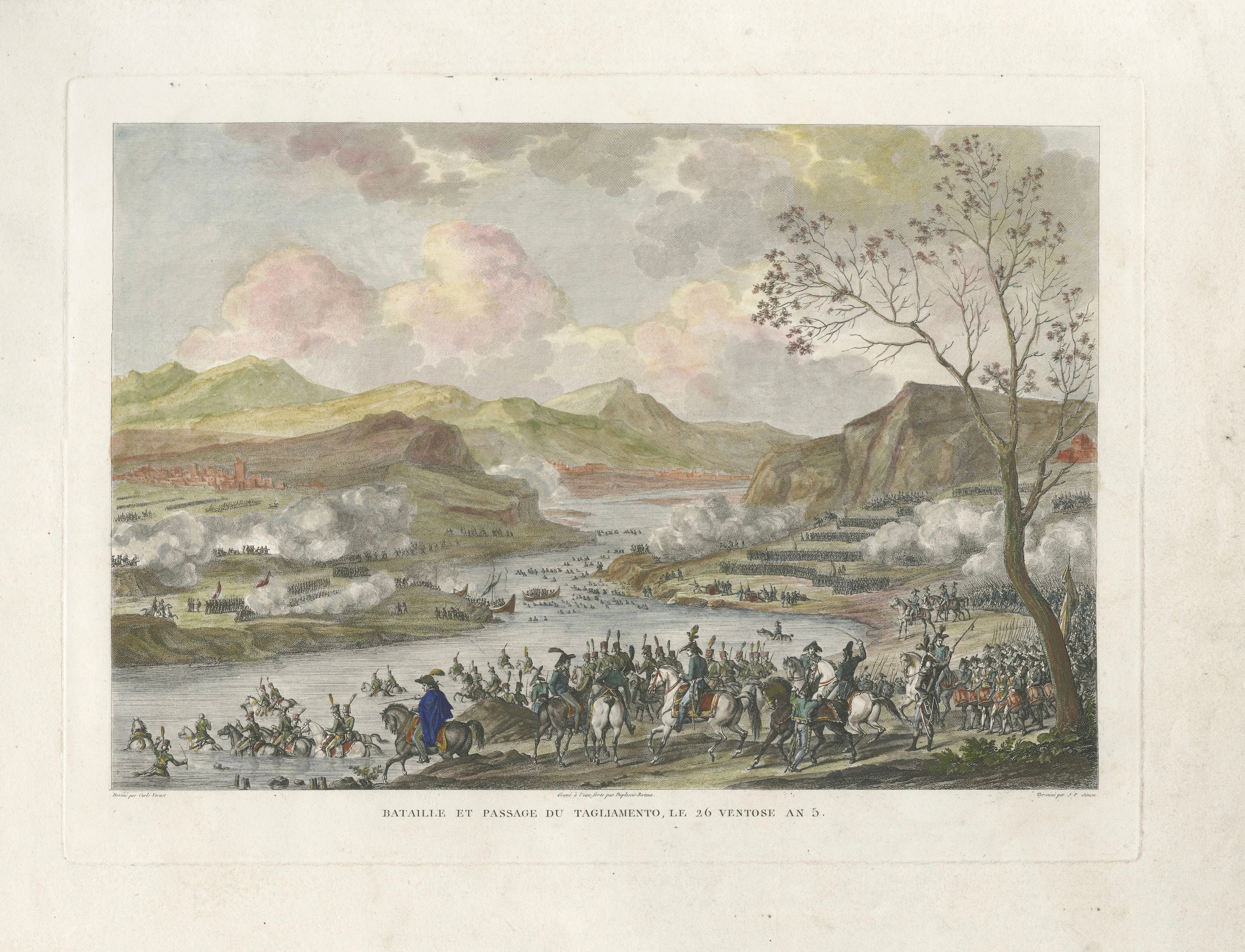 Battle of the Tagliamento 1797 – Napoleonic Wars River Crossing Scene, 1808