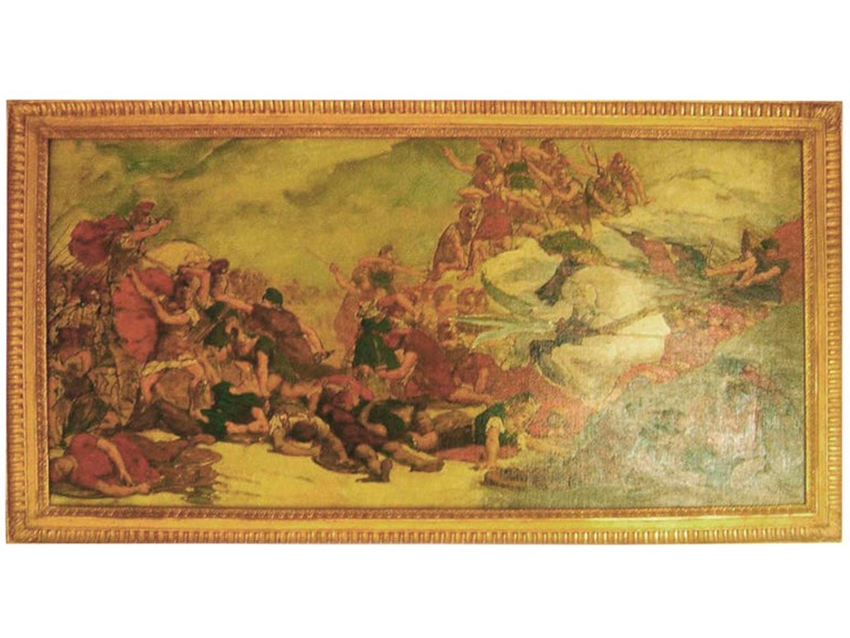 Batalla Pintura al óleo sobre lienzo del Viejo Maestro en Bueno estado para la venta en Beirut, LB