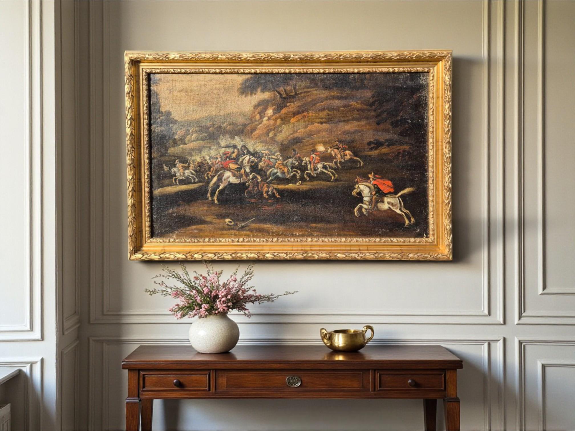 Cette composition du XIXe siècle est profondément ancrée dans la tradition des maîtres vénitiens du XVIIIe siècle, notamment dans l'esprit de Giuseppe Zais (1709-1774). Réputé pour ses paysages animés et ses scènes de bataille, Zais a habilement