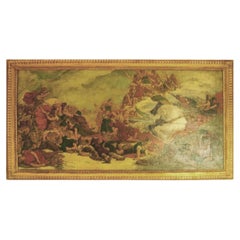 Batalla Pintura al óleo sobre lienzo del Viejo Maestro