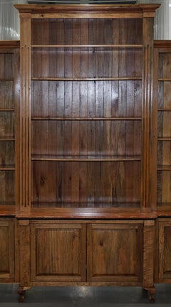 Battleford Hall Breakfront Library Maple and Oak Bookcase Marbled