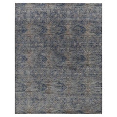 Alfombra Oriental Anudada a Mano de Seda y Lana Gris ERASED ROSSETS