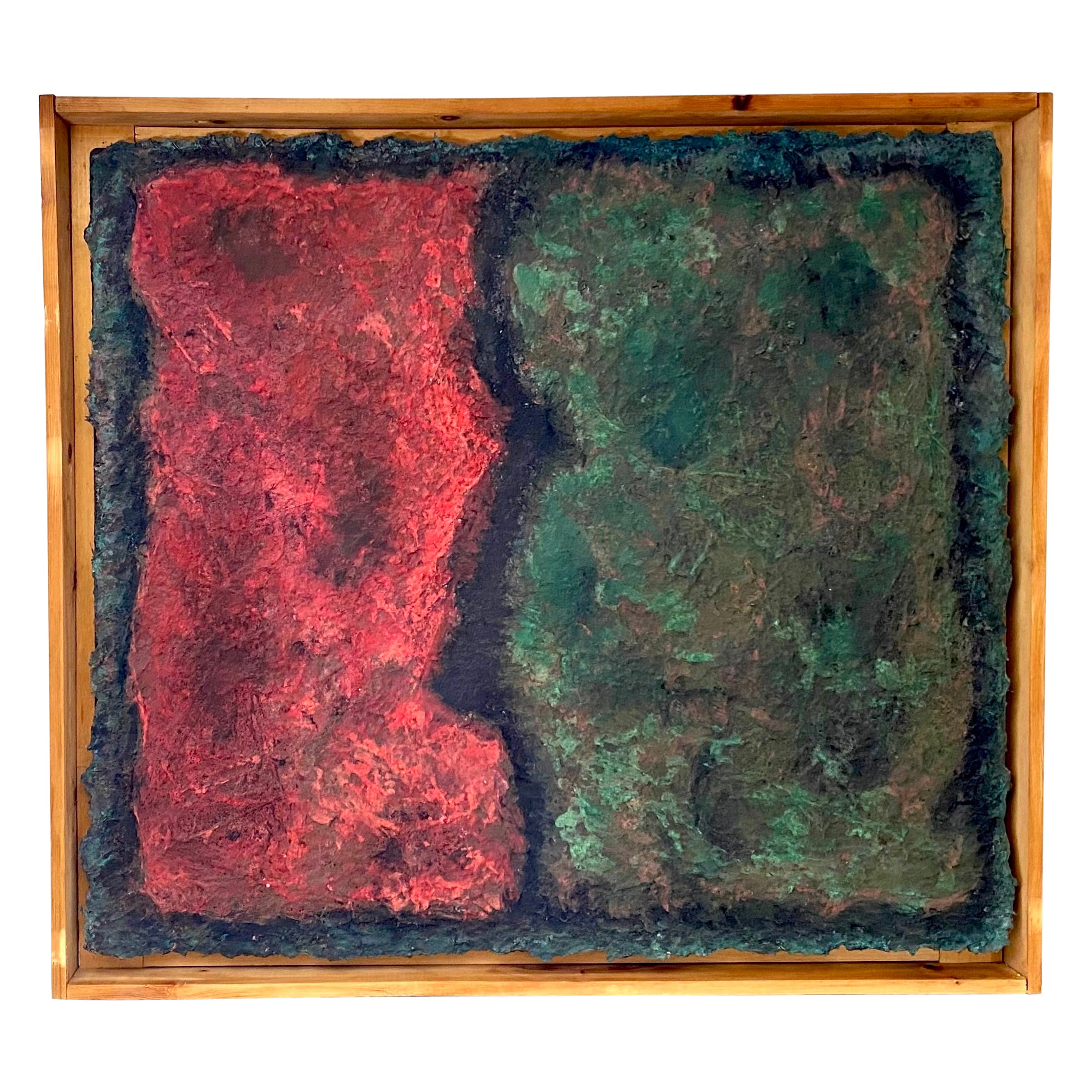 Batuz, Gemälde auf Papier Pulp