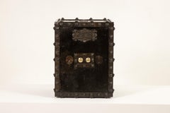Bauche. Antique small metal travel safe. Napoleon III period.