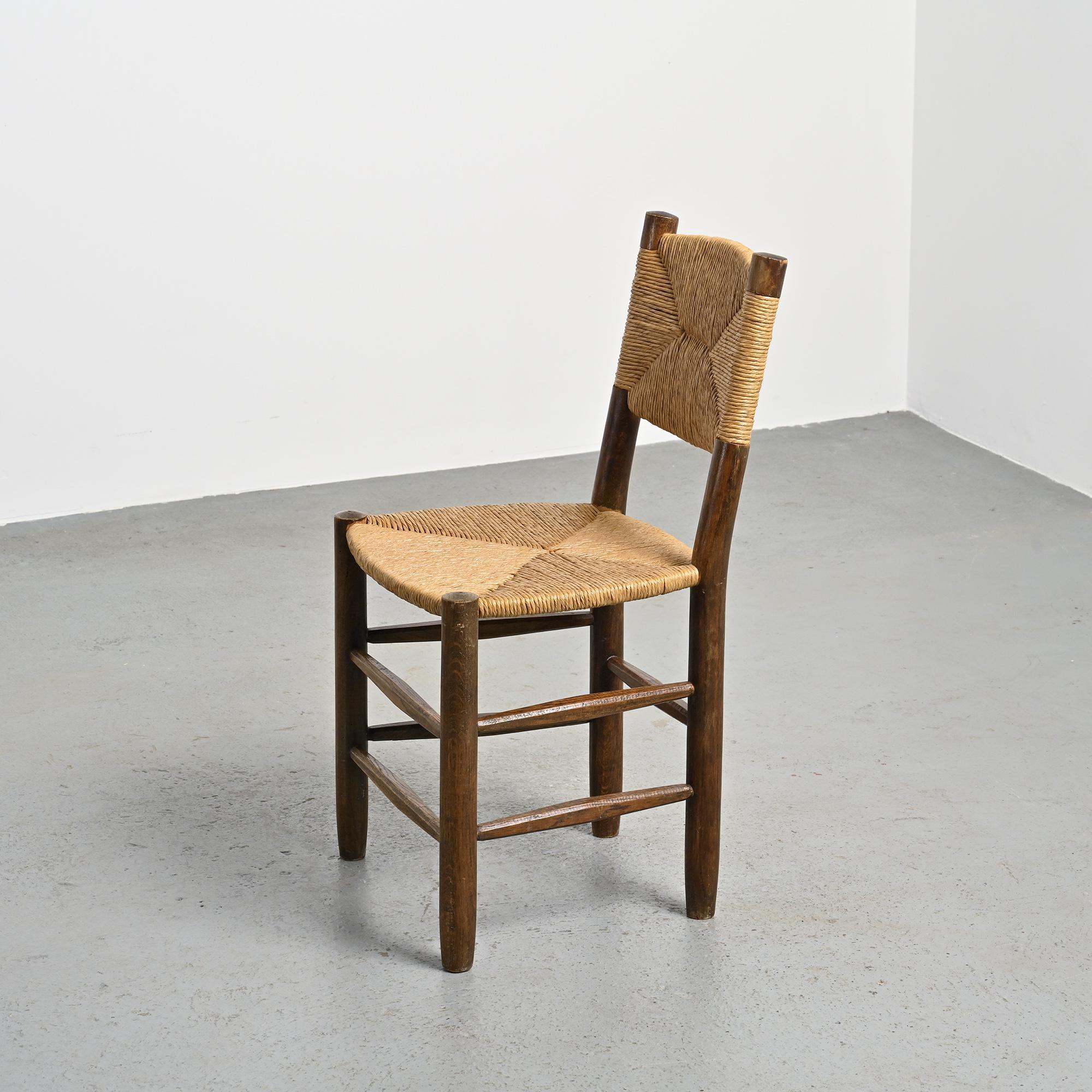 Bauche Chair & Stool by Charlotte Perriand, circa 1950, Set of 2 en venta 1