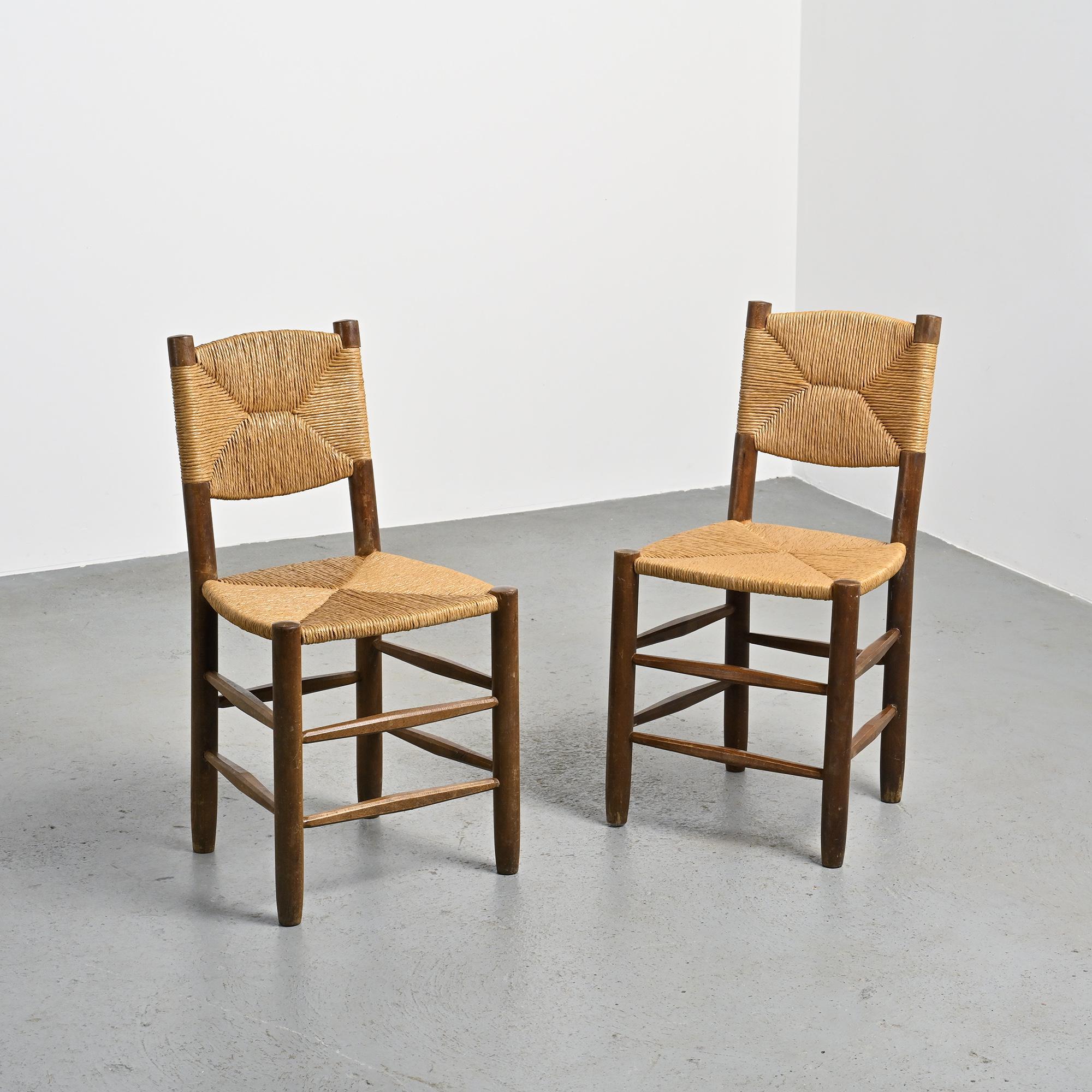 Bauche Chairs by Charlotte Perriand, circa 1950, Set of 2 (Moderne der Mitte des Jahrhunderts) im Angebot