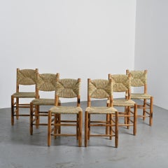 Bauche Chairs by Charlotte Perriand, circa 1960, Set of 6