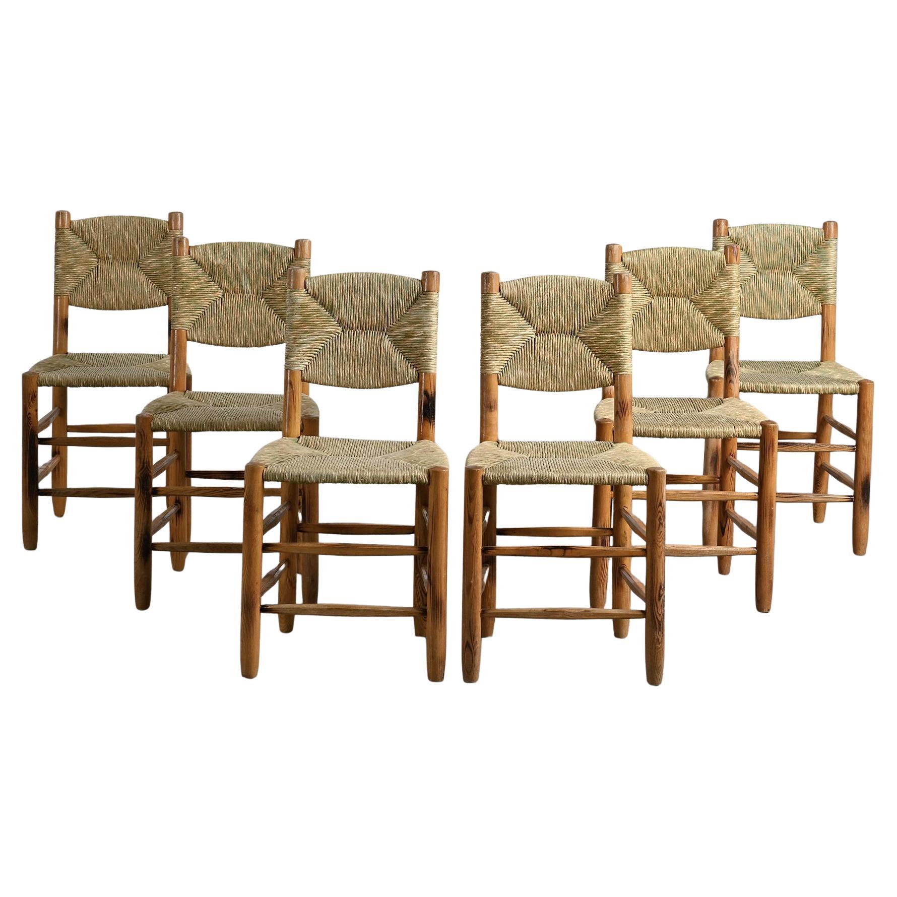 Bauche Chairs by Charlotte Perriand, circa 1960, Set of 6