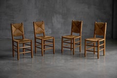 Sedie da pranzo "Bauche" di Charlotte Perriand per Steph Simon, Francia, anni '50