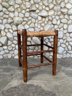 Bauche N°17 Straw Stool, Charlotte Perriand for L'équipement De La Maison