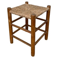 Bauche N°17 Straw Stool, Charlotte Perriand for L'équipement De La Maison