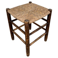 Bauche N°17 Tabouret en paille, Charlotte Perriand pour L'équipement De La Maison