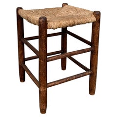 Bauche N°17 Straw Stool, Charlotte Perriand for L'équipement De La Maison