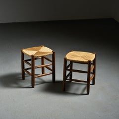 Bauche Stools by Charlotte Perriand, circa 1950, Set of 2
