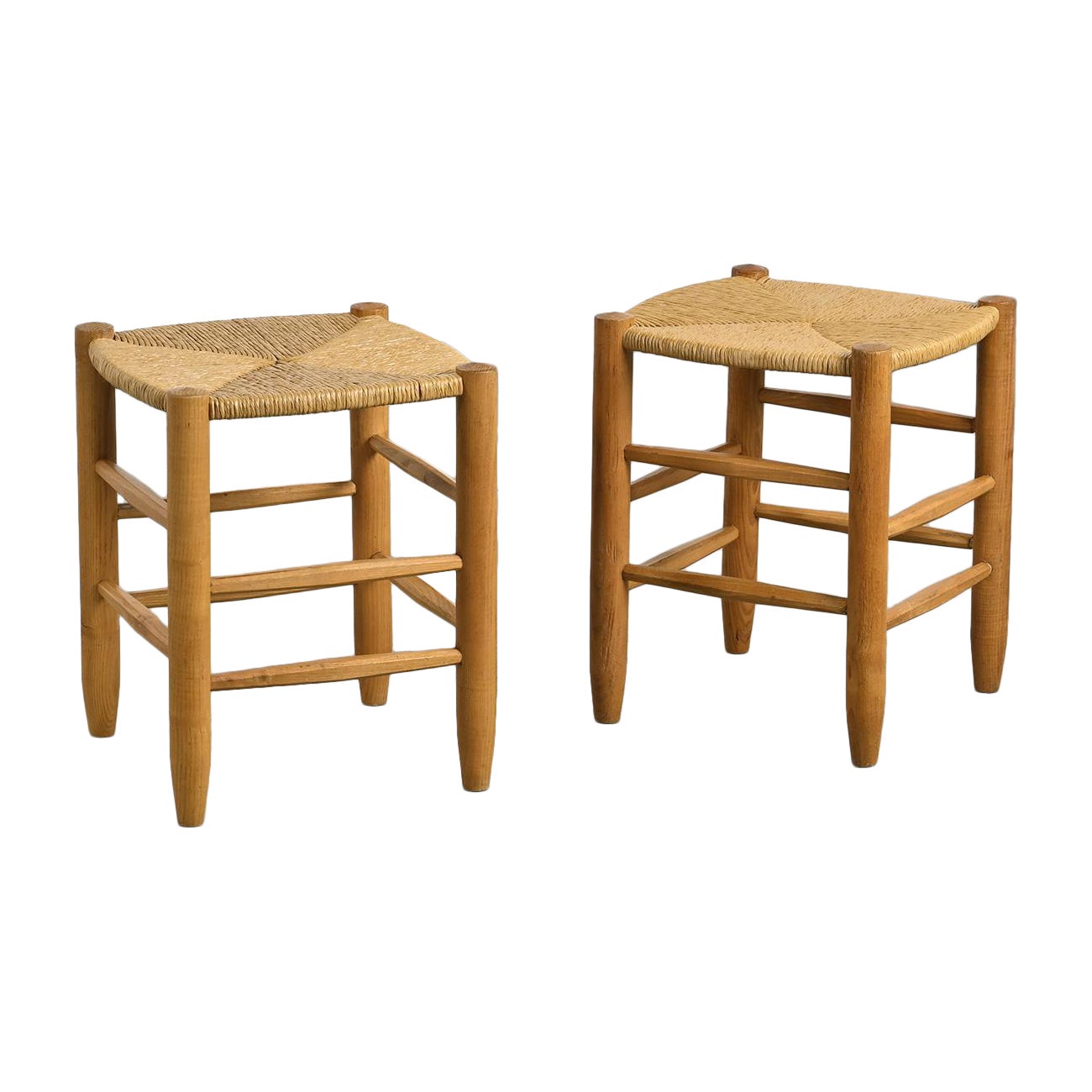 Taburetes Bauche de Charlotte Perriand para Steph Simon, hacia 1950, lote de 2 en venta
