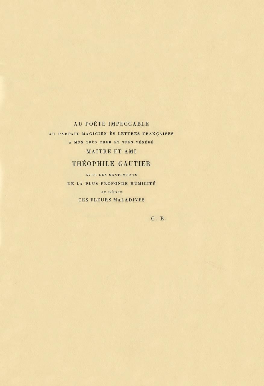 Les FLEURS DU MAL de Baudelaire, magnifiquement illustrés et avec un dessin original. Bon état - En vente à Middletown, NY