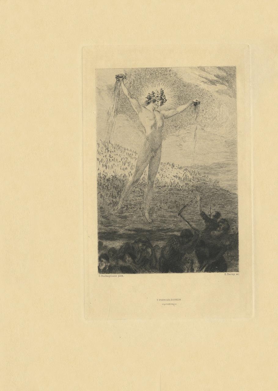 Baudelaires FLEURS DU MAL, wunderschön illustriert und mit Originalzeichnung. (Farbe) im Angebot