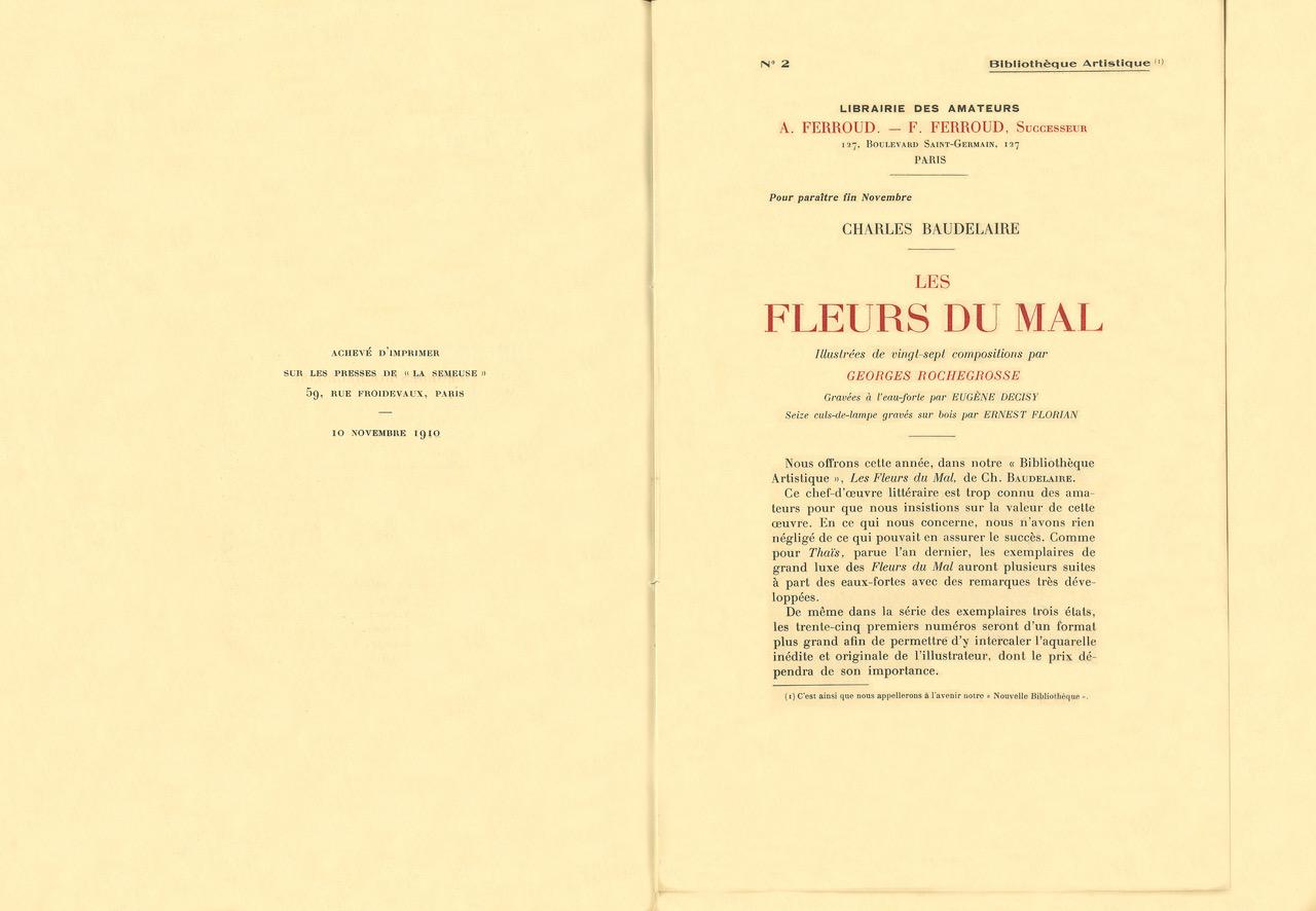 Baudelaires FLEURS DU MAL, wunderschön illustriert und mit Originalzeichnung. im Angebot 2