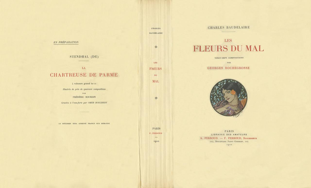 Paint Baudelaire's Fleurs Du Mal, Beautifully Illustrated and with Original Drawing For Sale