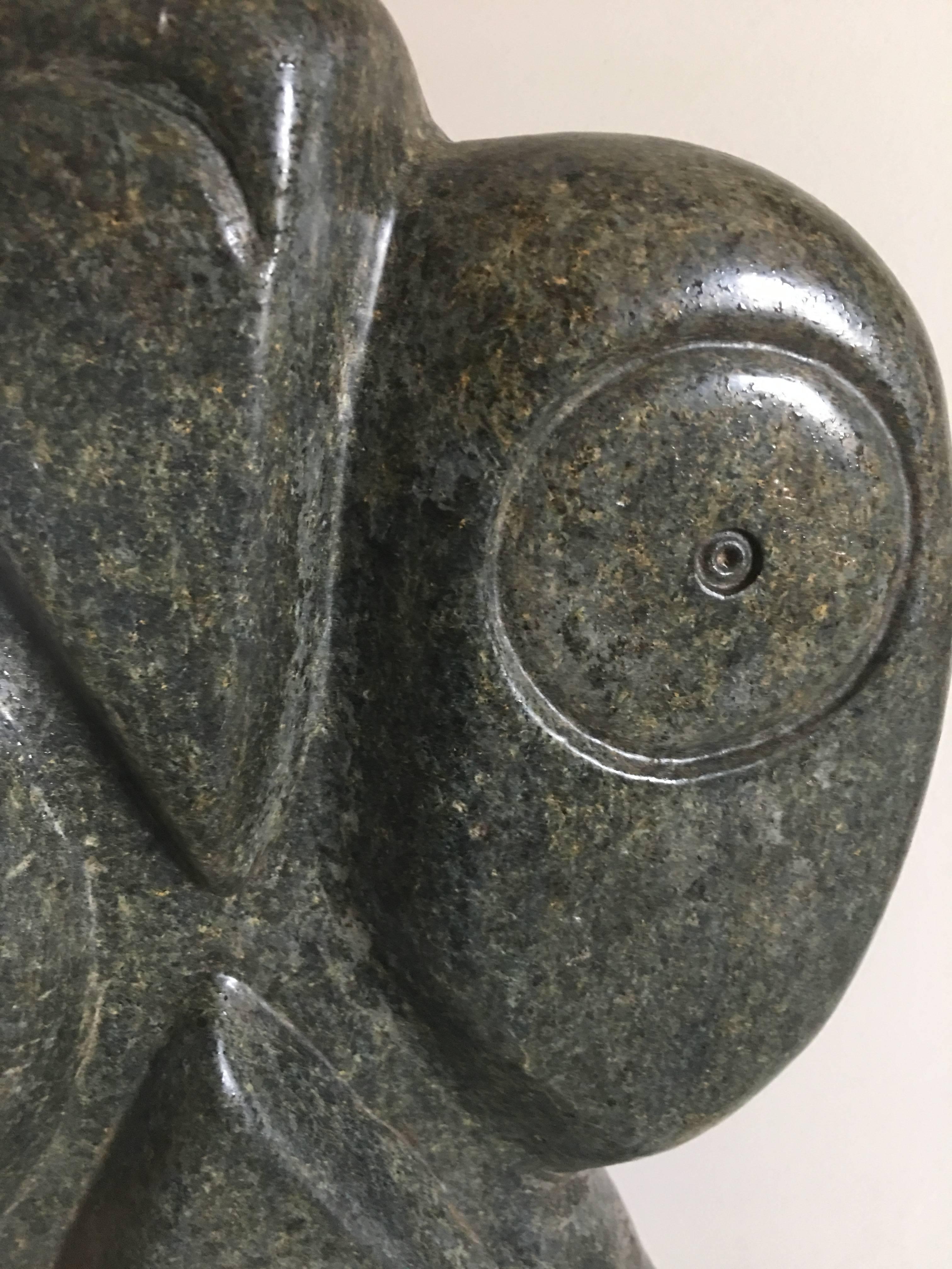 Stone Bauden Khoreay - Sculpture of Owl, homage to Picasso,  Africa, 1970 For Sale