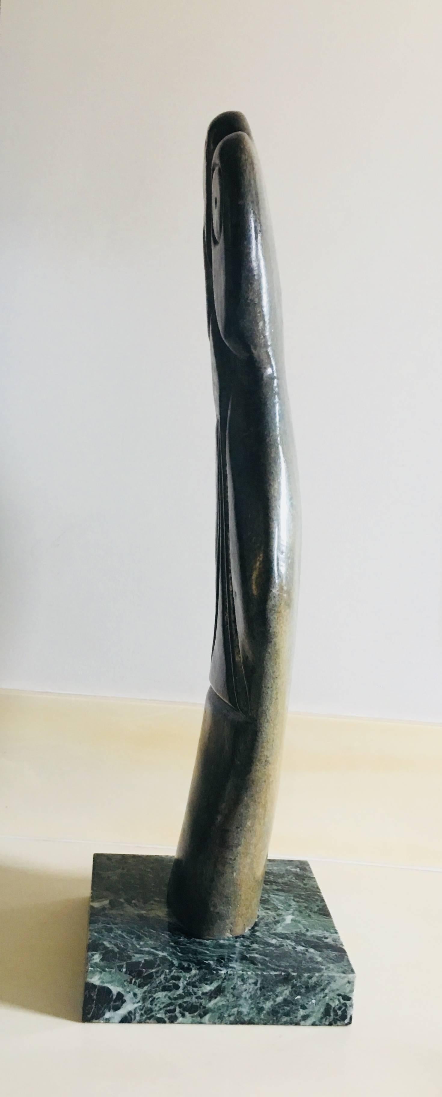 Bauden Khoreay - Skulptur einer Eule, Hommage an Picasso,  Afrika, 1970 im Angebot 4