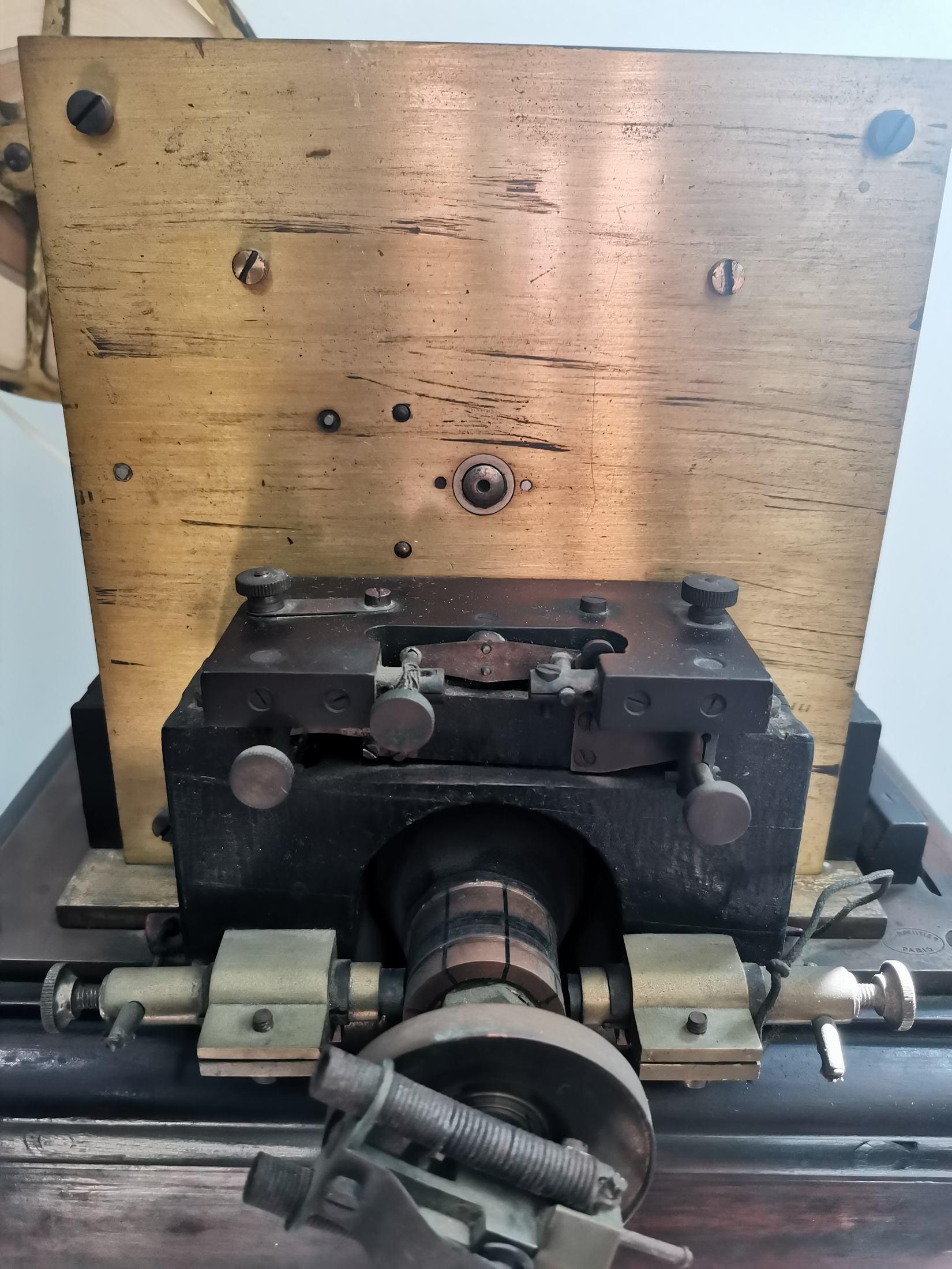Wood Baudot Multiple-Impression Telegraph, c. 1900 Manufactured by J Carpentier Paris For Sale