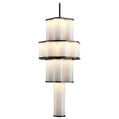 Bauer Chandelier 02 in Bronze and White by Jason Miller for Roll & Hill