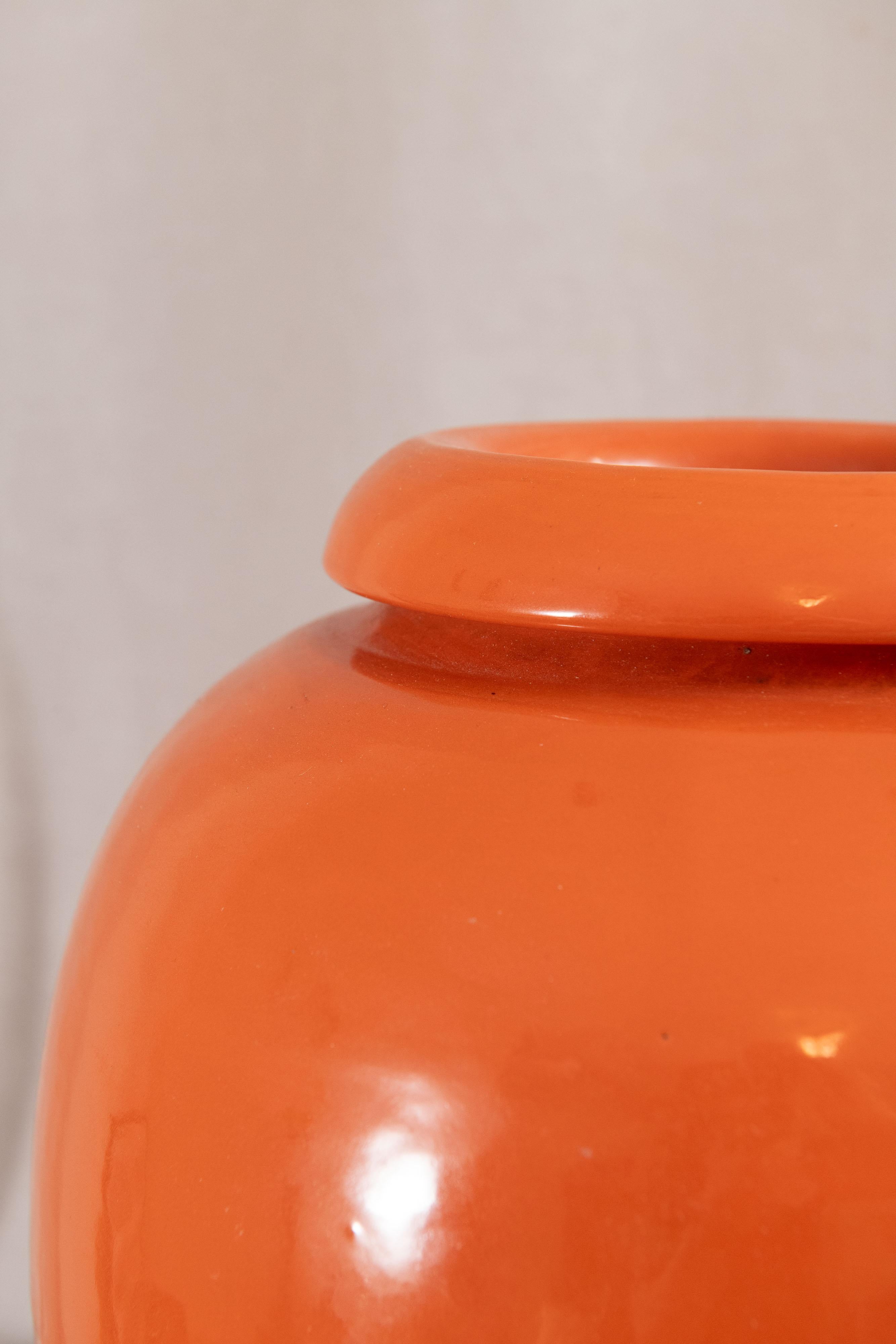 Bauer Co. Tarro de aceite, naranja, ca. 1930, Made in California Artes y manualidades en venta