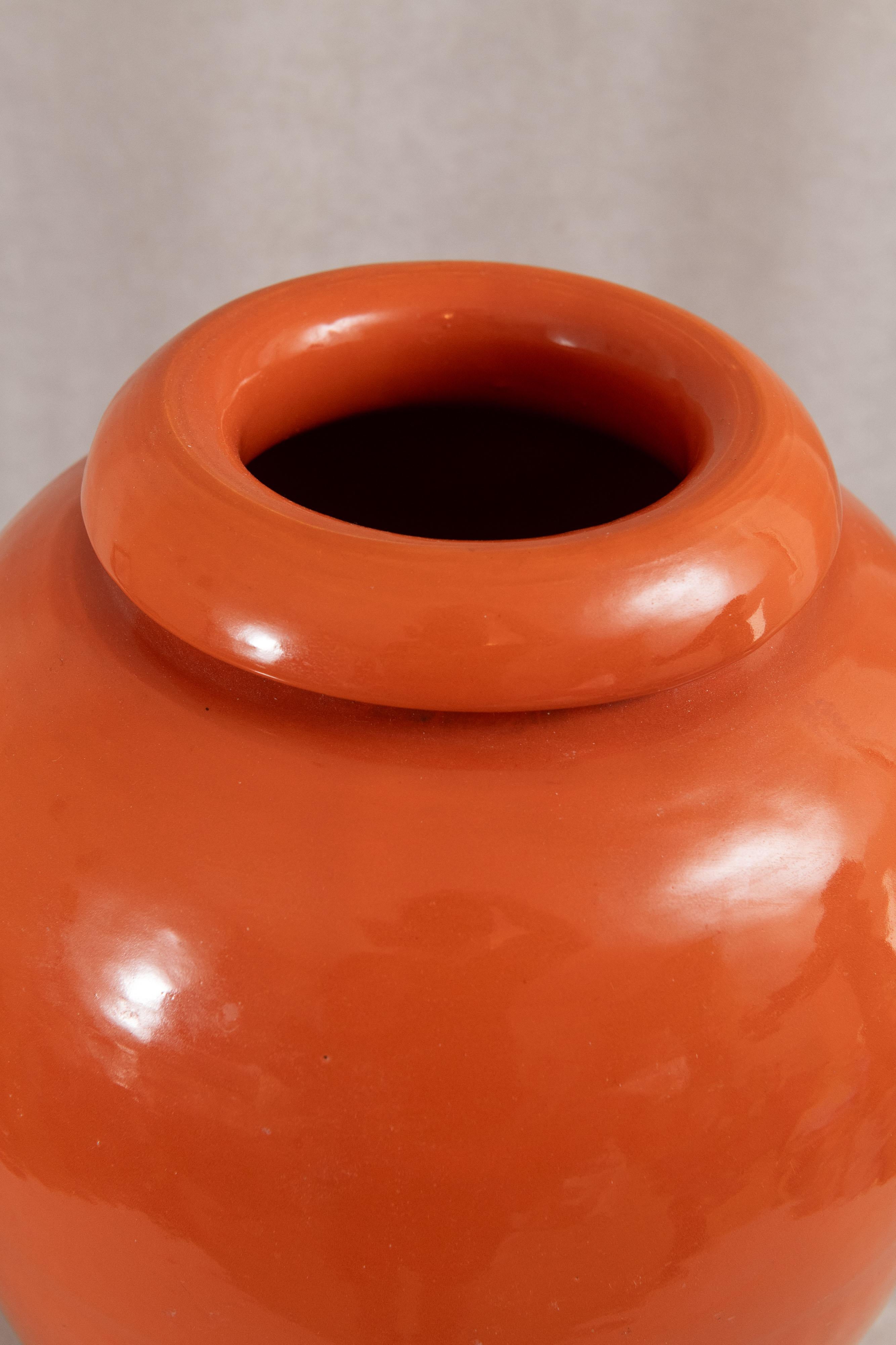 Bauer Co. Tarro de aceite, naranja, ca. 1930, Made in California Estadounidense en venta