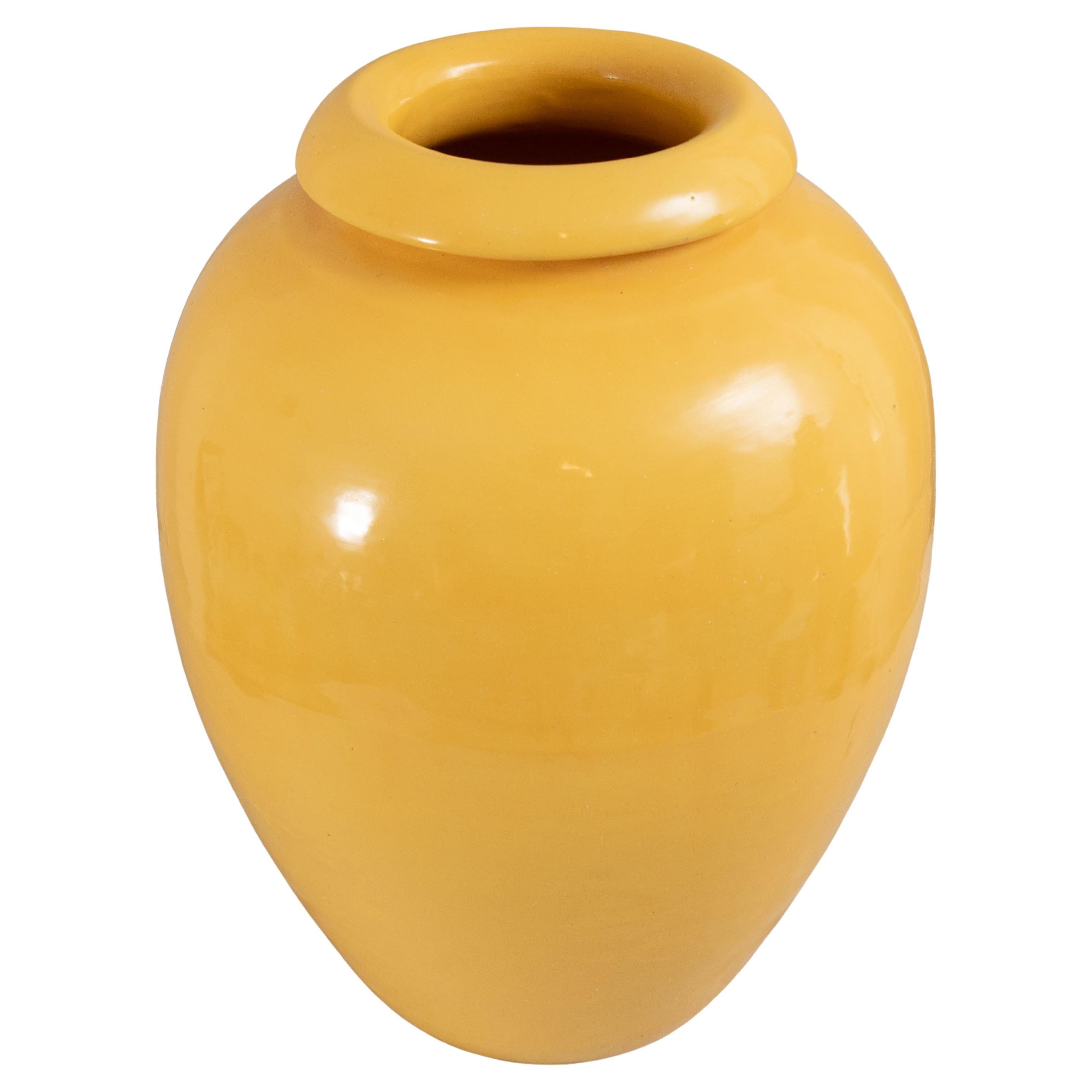 Bauer Co. Jarra de aceite, amarilla, ca. 1930, Made in California