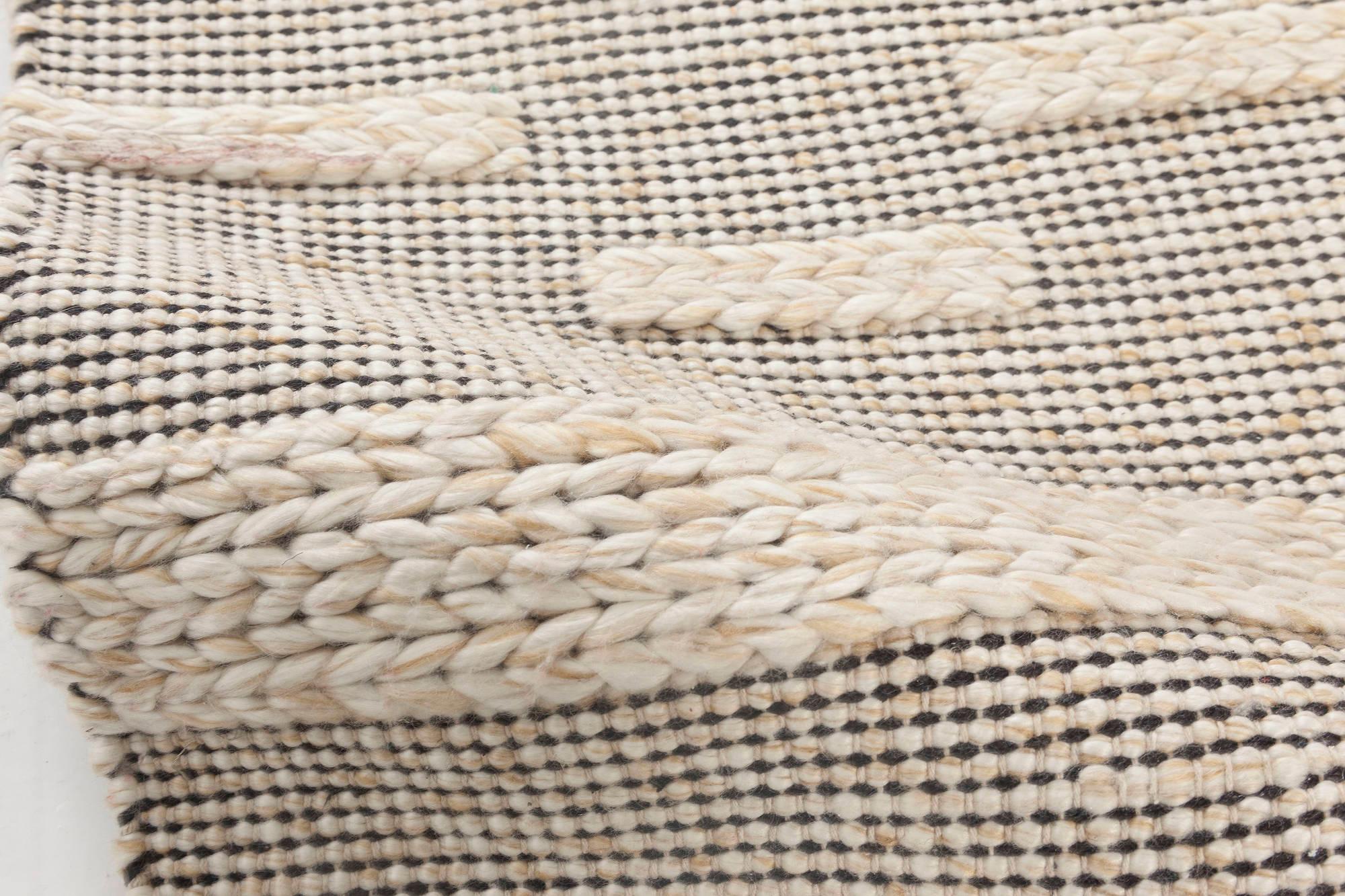 Bauer Collection Geometric beige, black handmade wool by rug Doris Leslie Blau 
Size: 6'8