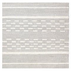 Bauer Kollektion Geometrisch Beige Schwarz Handgefertigte Wolle von Teppich Doris Leslie Blau