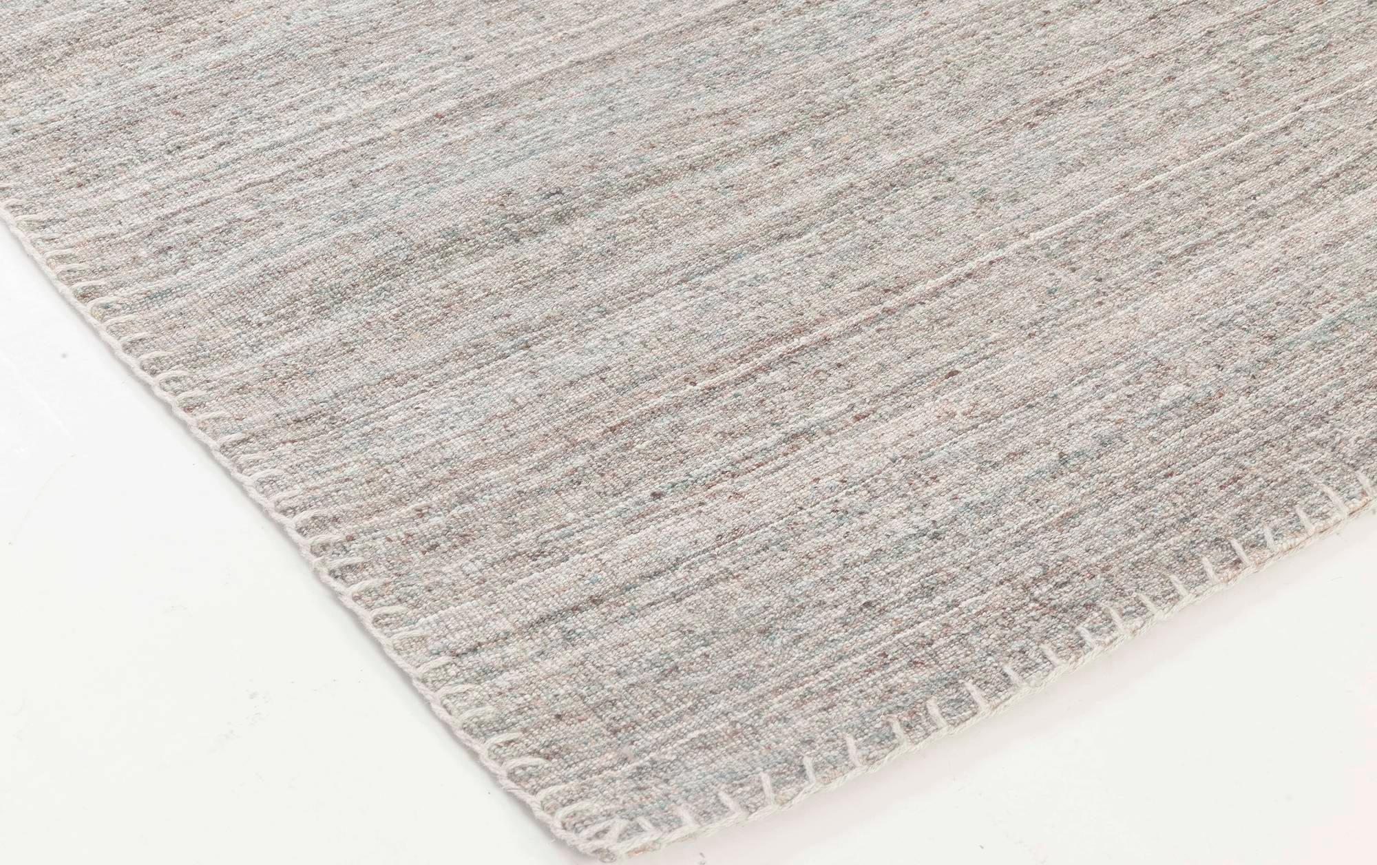 Contemporary Bauer Collection Modern Grey Pattern-Less Rug by Doris Leslie Blau For Sale