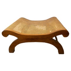 Bauer International Inc.  British Colonial style Hand Cane Ottoman