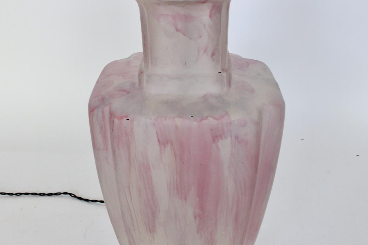 Bauer Lamp Company Mottled Frosted Pink 