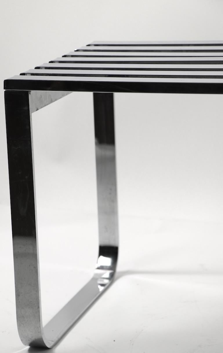 Design Institute of America Chrome Bench Coffee Table In Good Condition In New York, NY