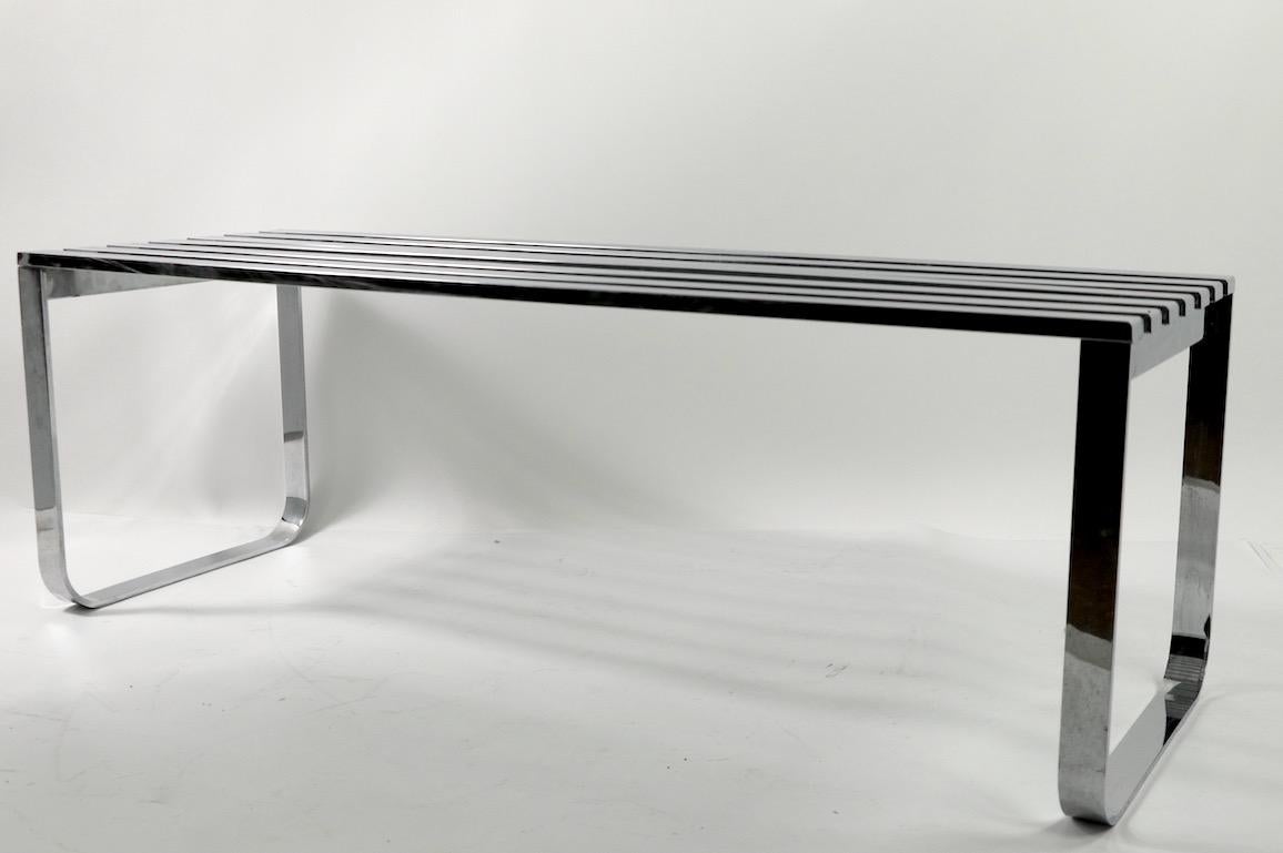 Design Institute of America Chrome Bench Coffee Table 2