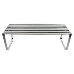 Design Institute of America Chrome Bench Coffee Table