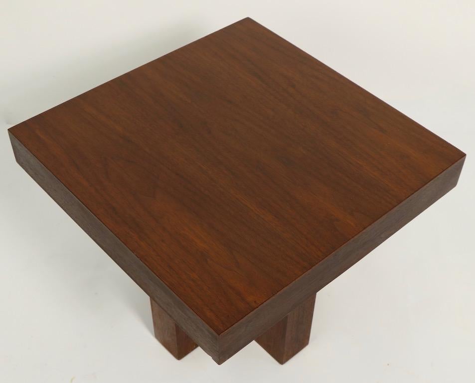 Walnut Baughman for Thayer Coggin Cruciform End Table