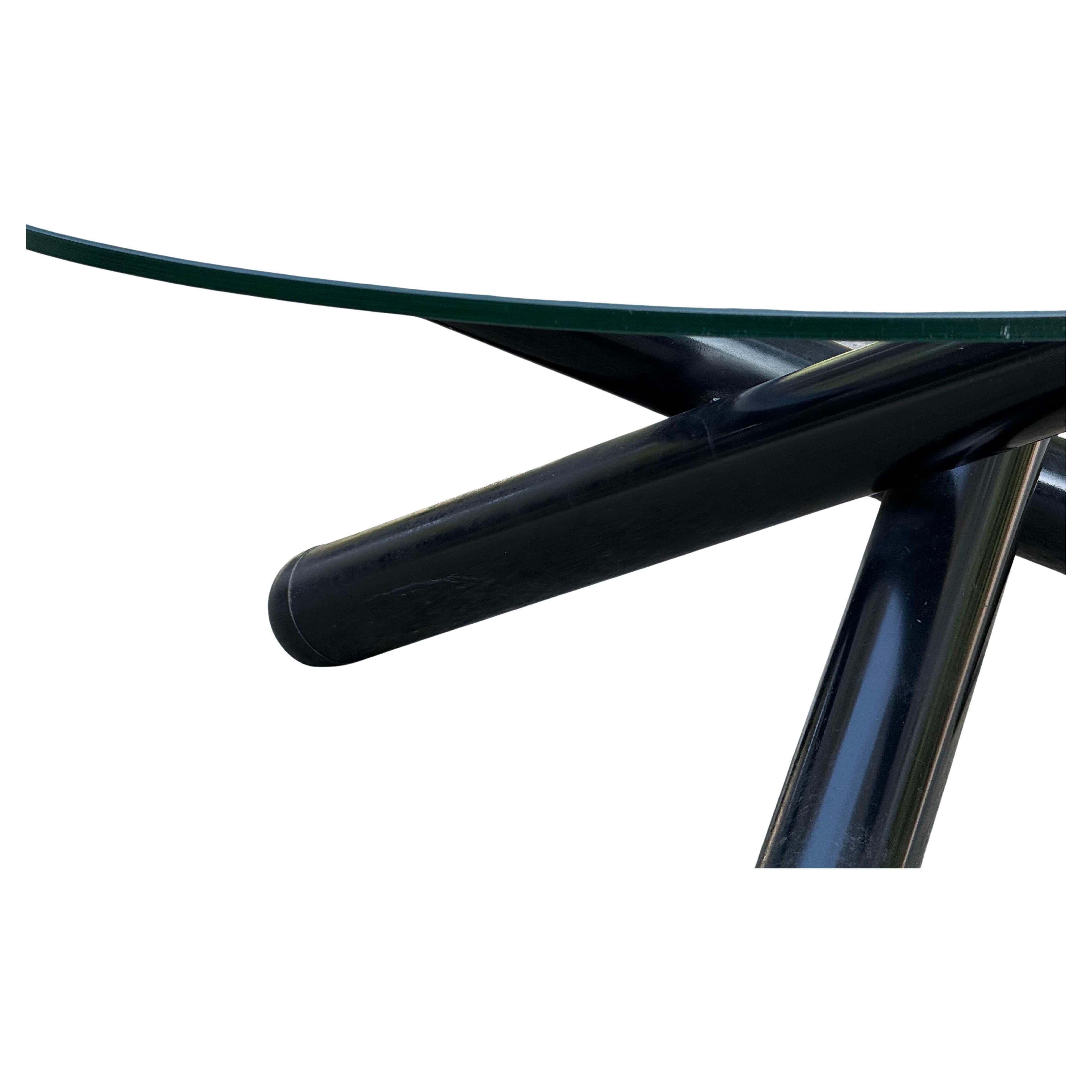 Fin du 20e siècle Table basse en chrome noir 