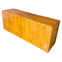 Baughman Style Credenza Mid-Century Burl Wood