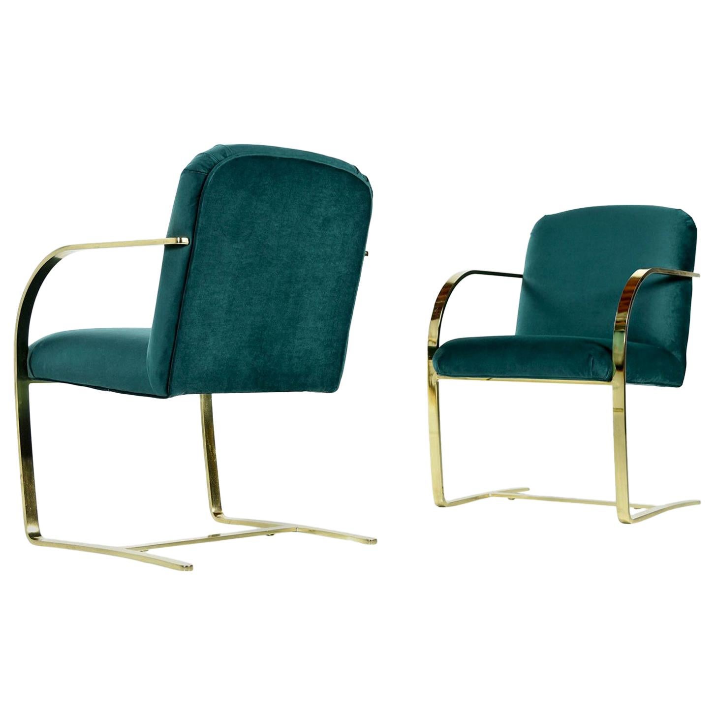 Yes these Hollywood Regency gems are vintage, but they’re not Milo Baughman or Mies van der Rohe BRNO chairs. They’re actually made by American of Martinsville, not Knoll. So what’s the difference? These are heavier duty, more comfortable and much