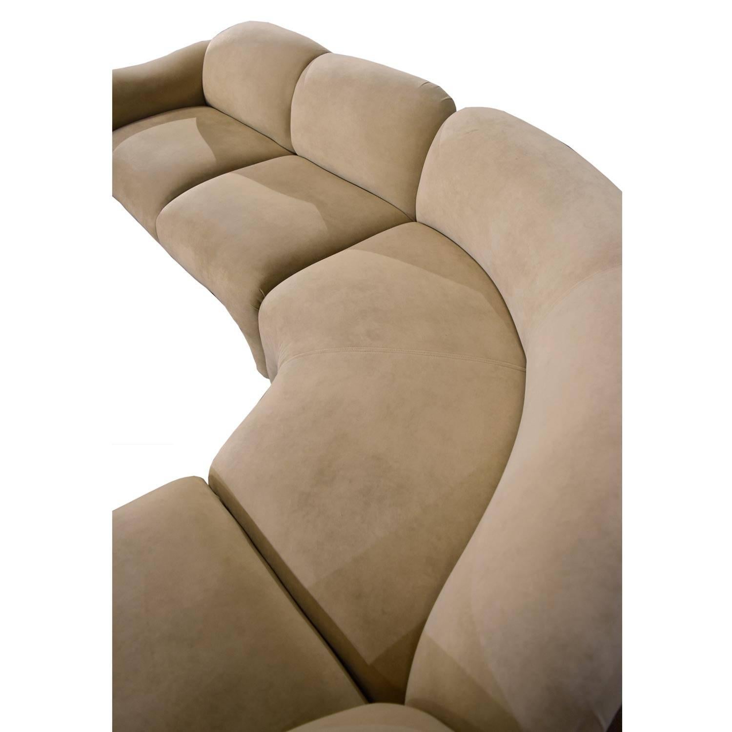 American Baughman Style Hollywood Regency Modern Sectional Sofa