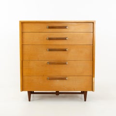 Baughman Style Mid Century 5-Drawer Highboy Dresser