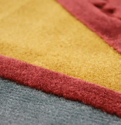 Bauhau Multi-Color Area Rug in Hand-Tufted Wool & Botanical Silk