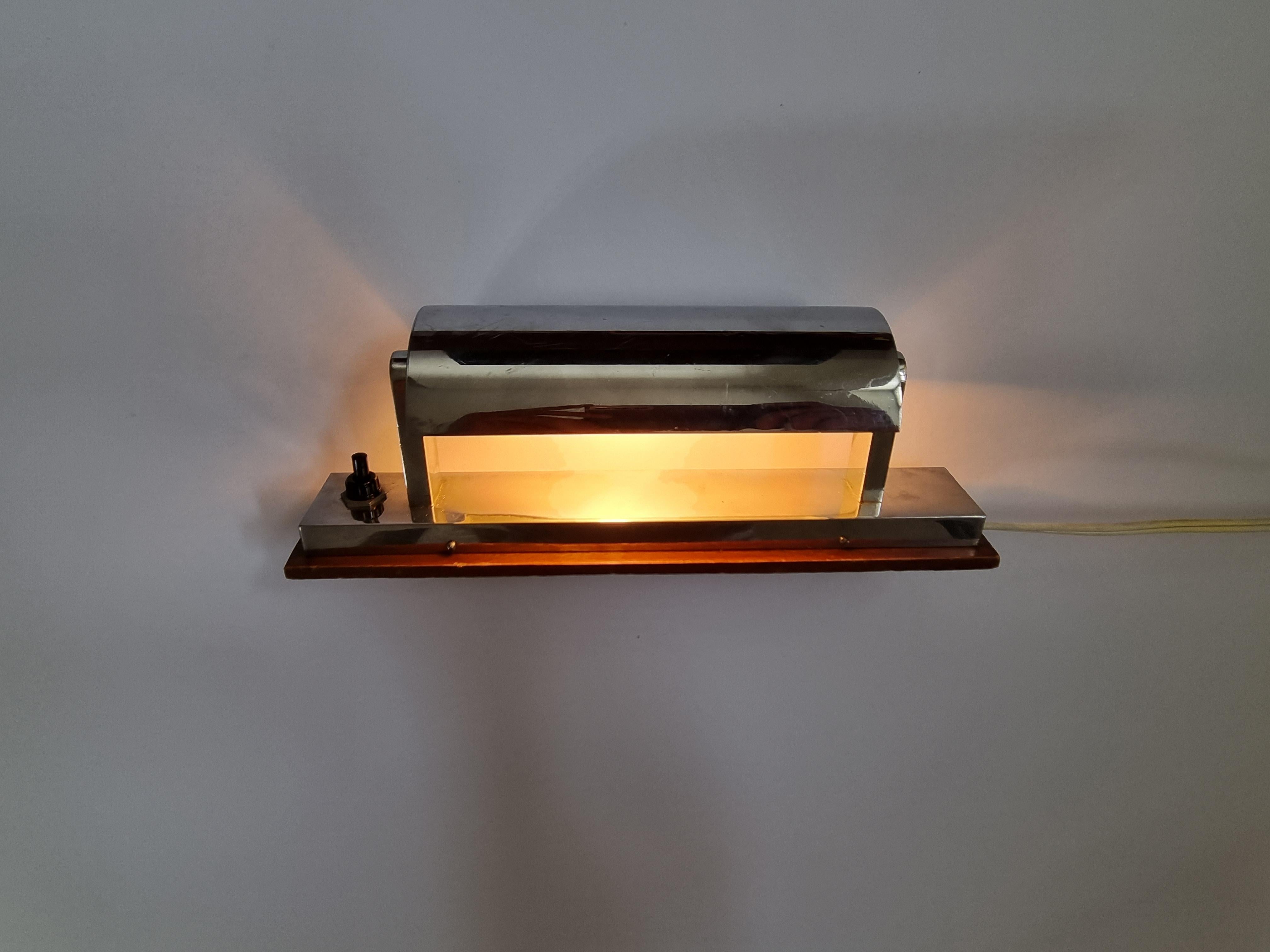 Bauhaus Adjustable Wall Lamp, Functionalism, 1930s For Sale 14