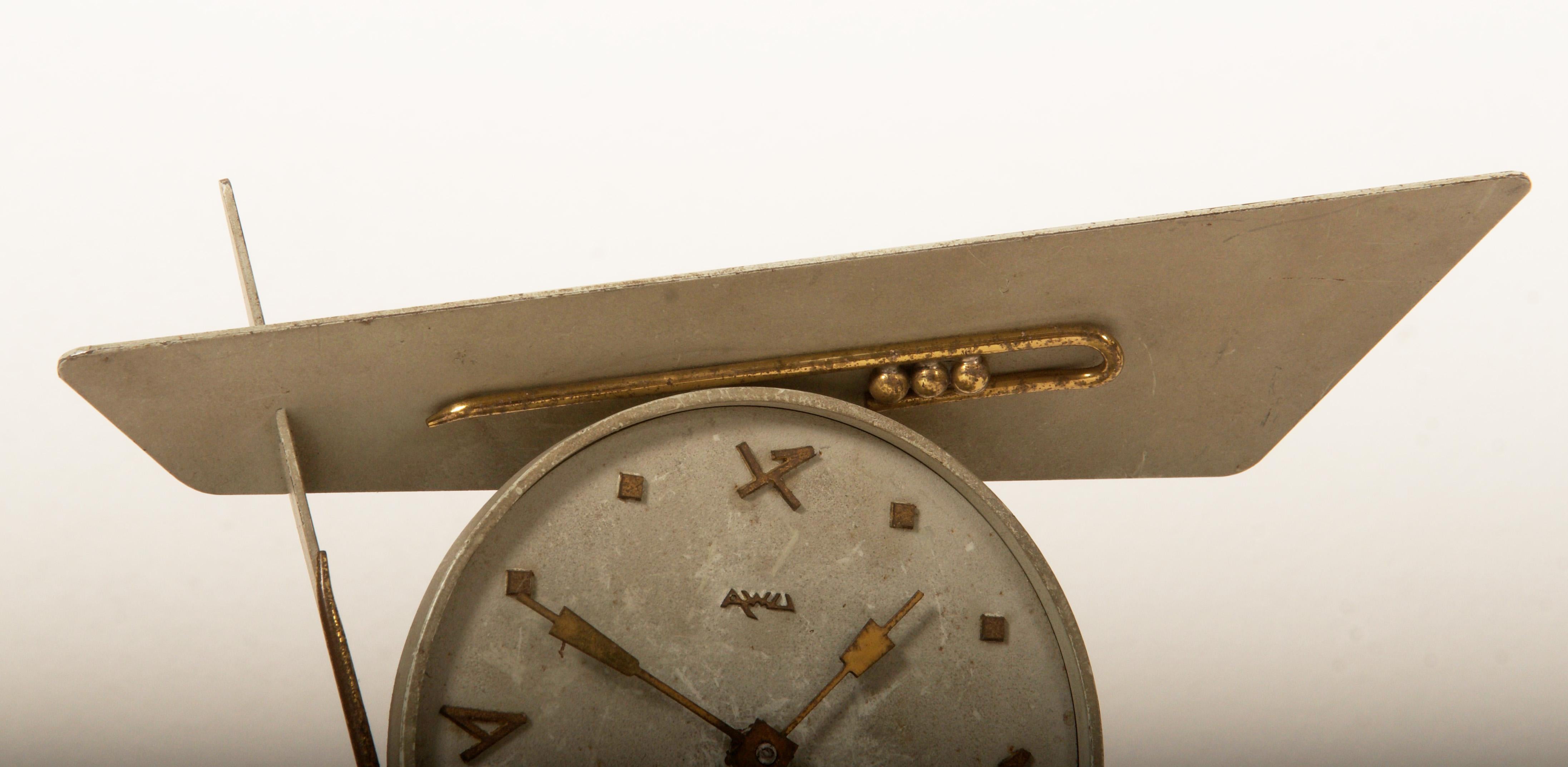 German Bauhaus Adrianus Willem Aad Uithol - AWU Table Clock For Sale